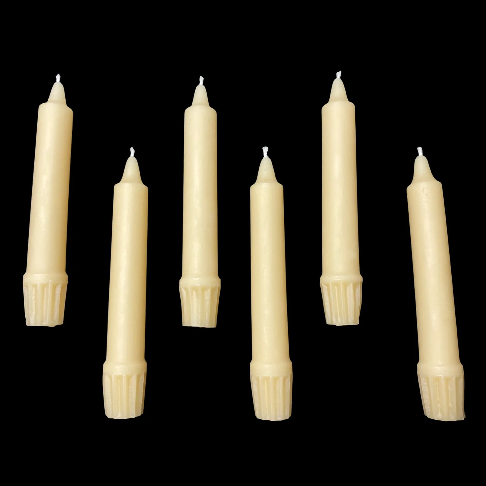 6 Inch Colonial Tapers - Cappings Beeswax