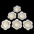 Rose Bud Floating Candle - White Beeswax