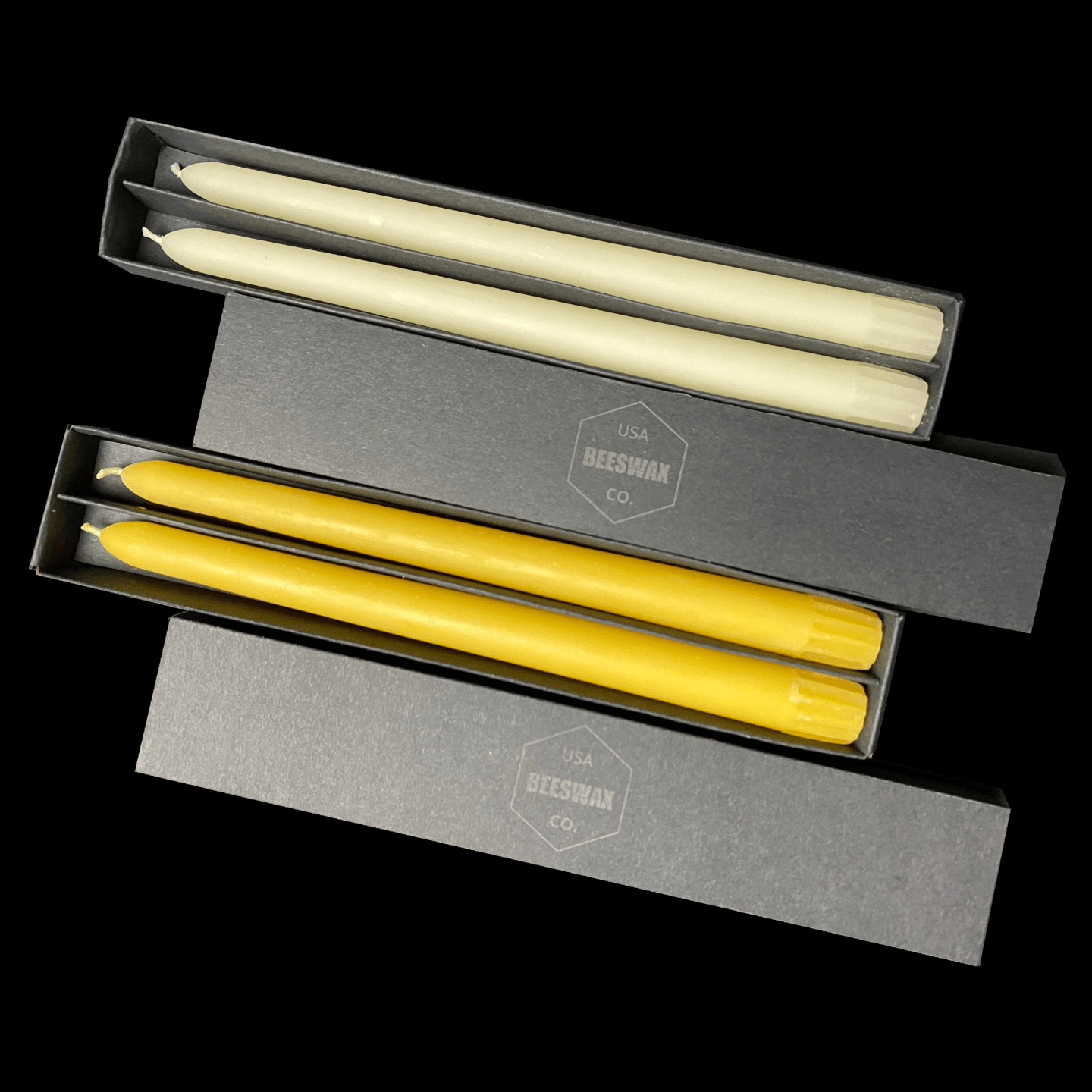 10" Classic Taper Candles - Yellow Beeswax