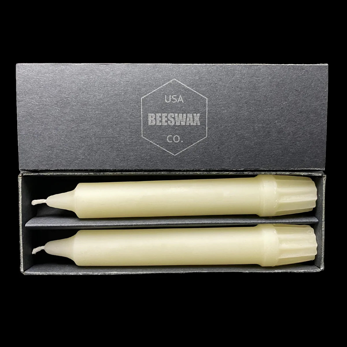 6 Inch Colonial Tapers - White Beeswax