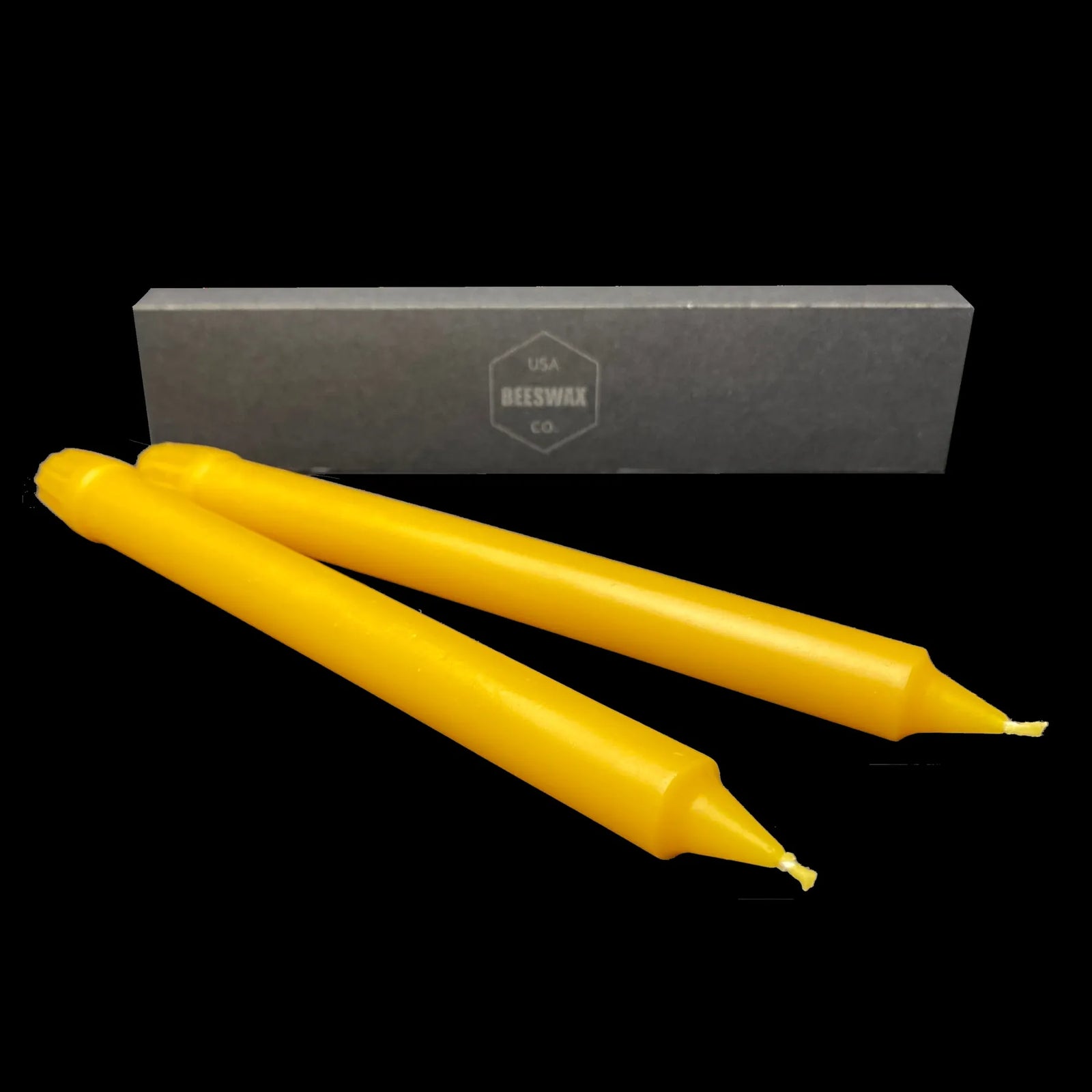 10" Colonial Tapers - Yellow Beeswax