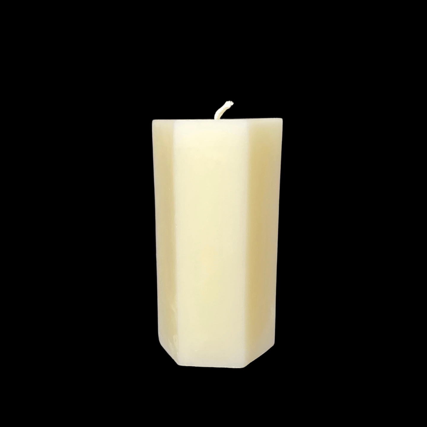 White Beeswax Hexagon Pillar Candles