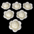 Rose Bud Floating Candle - White Beeswax