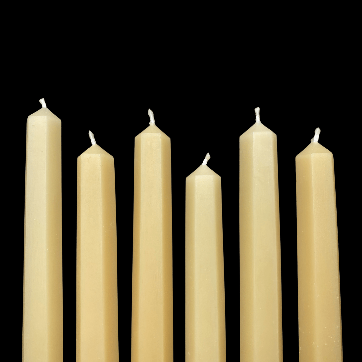 10" Hexagon Taper Candles - Cappings Beeswax