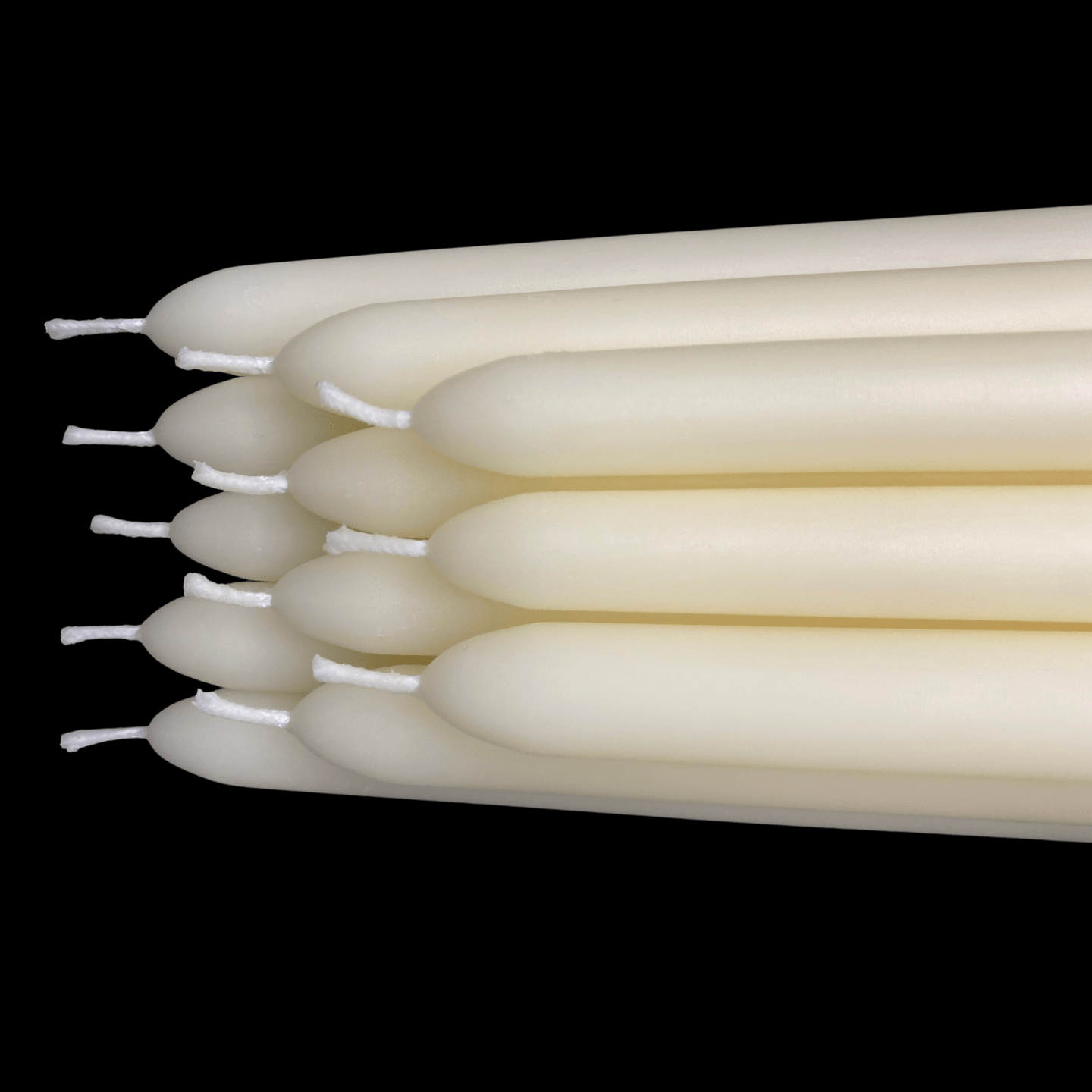 10" Classic Taper Candles - White Beeswax
