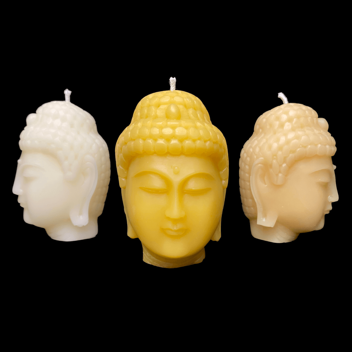 Buddha Candle - Yellow Beeswax