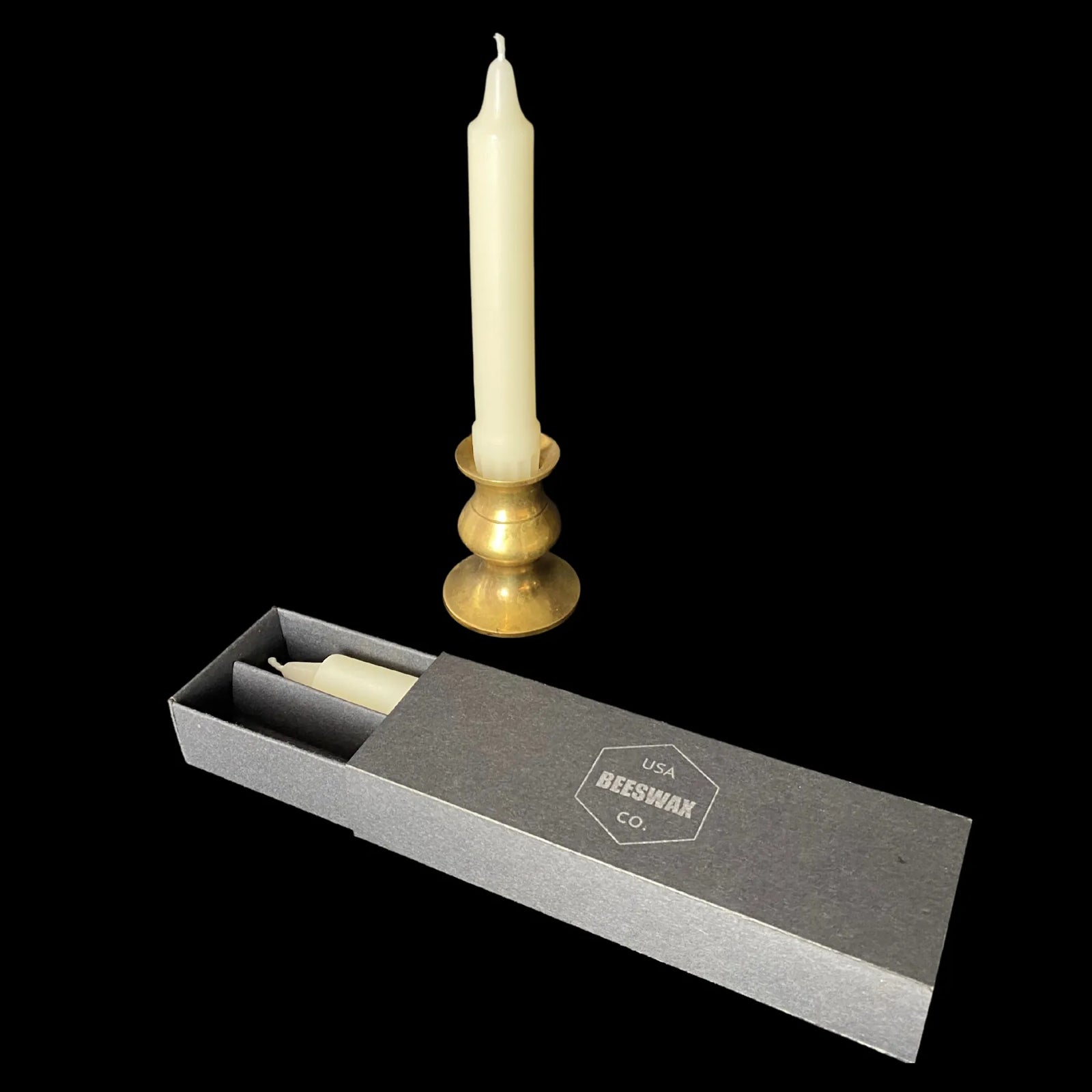 6 Inch Colonial Tapers - White Beeswax