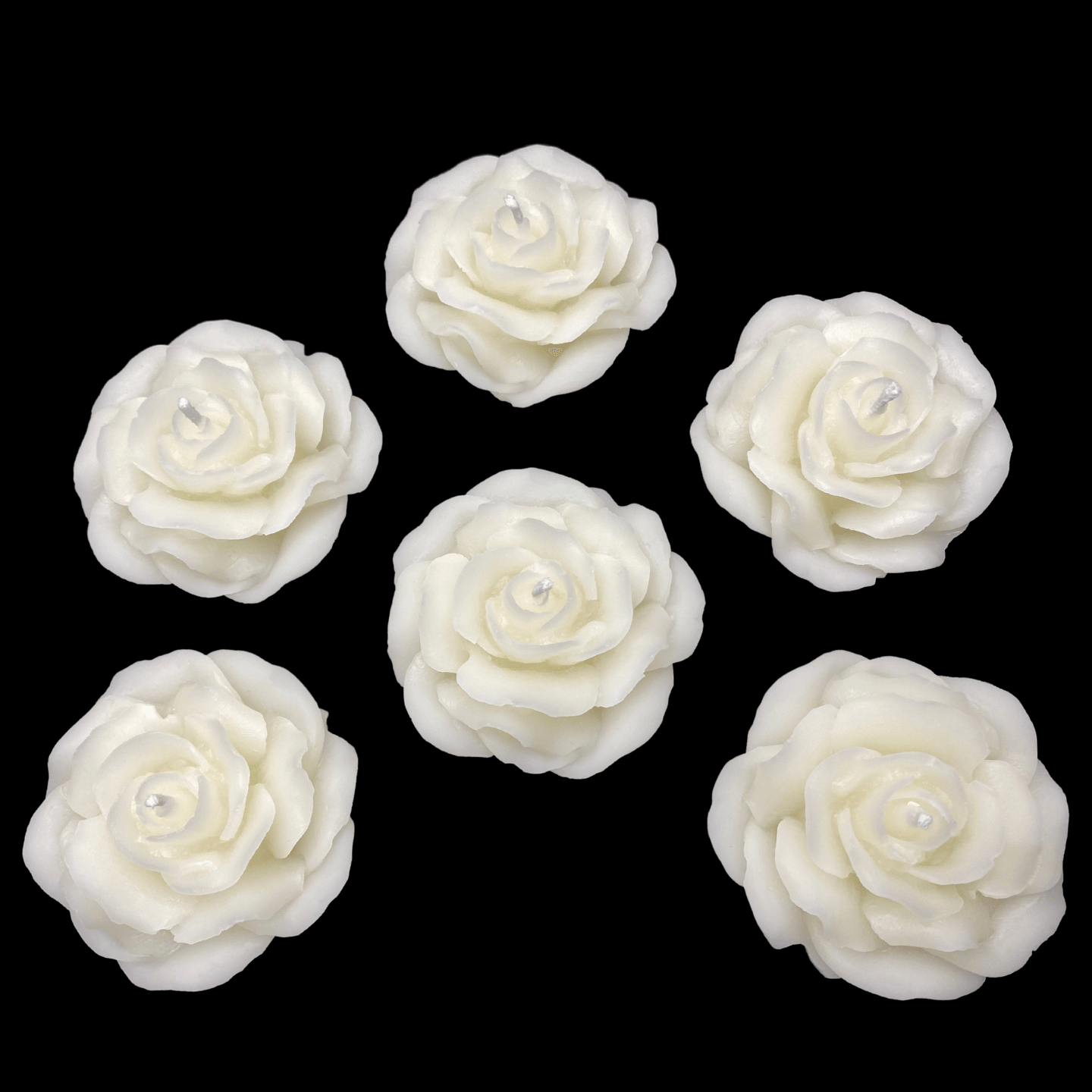Rose Candle - White Beeswax