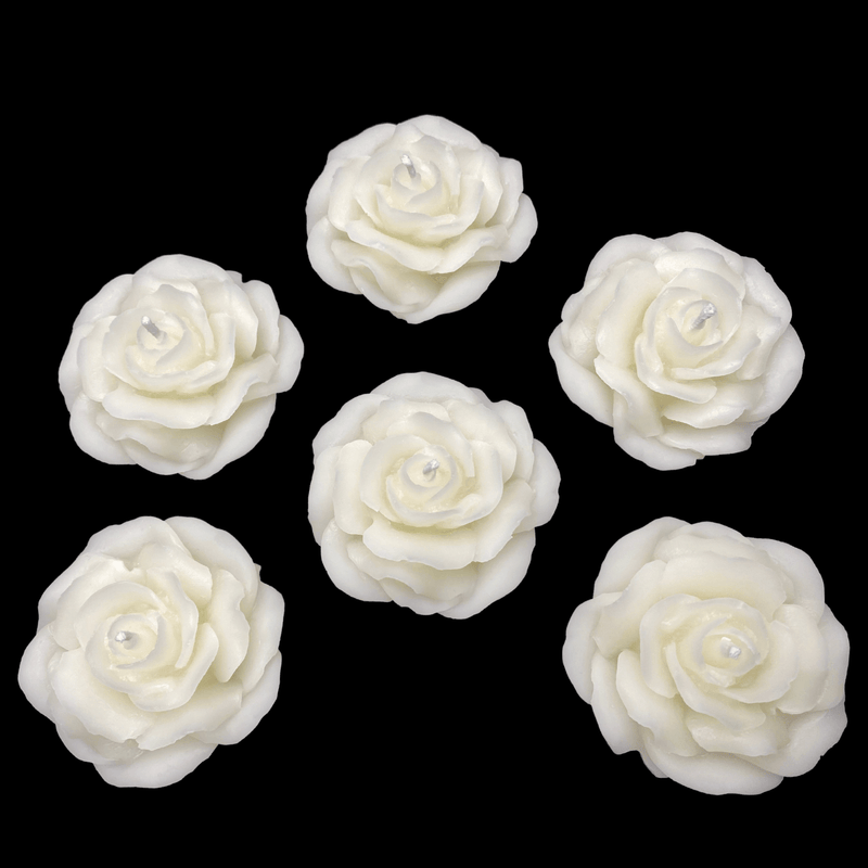 Rose Candle - White Beeswax
