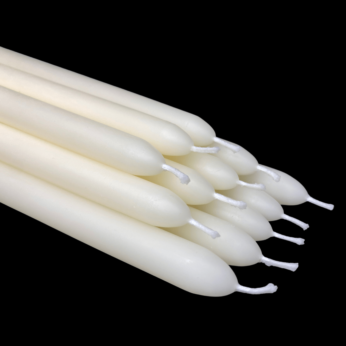 10" Classic Taper Candles - White Beeswax