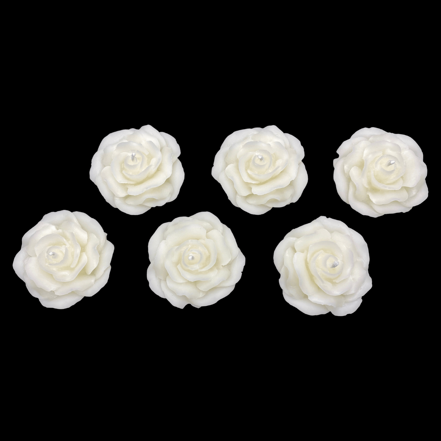 Rose Candle - White Beeswax