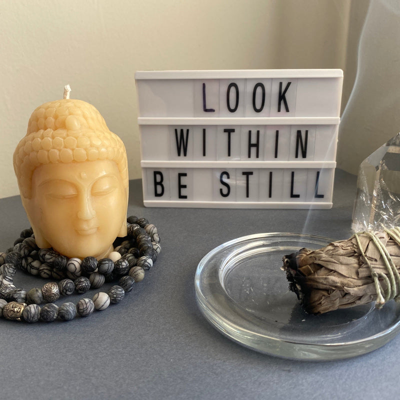 Buddha Candle - Yellow Beeswax
