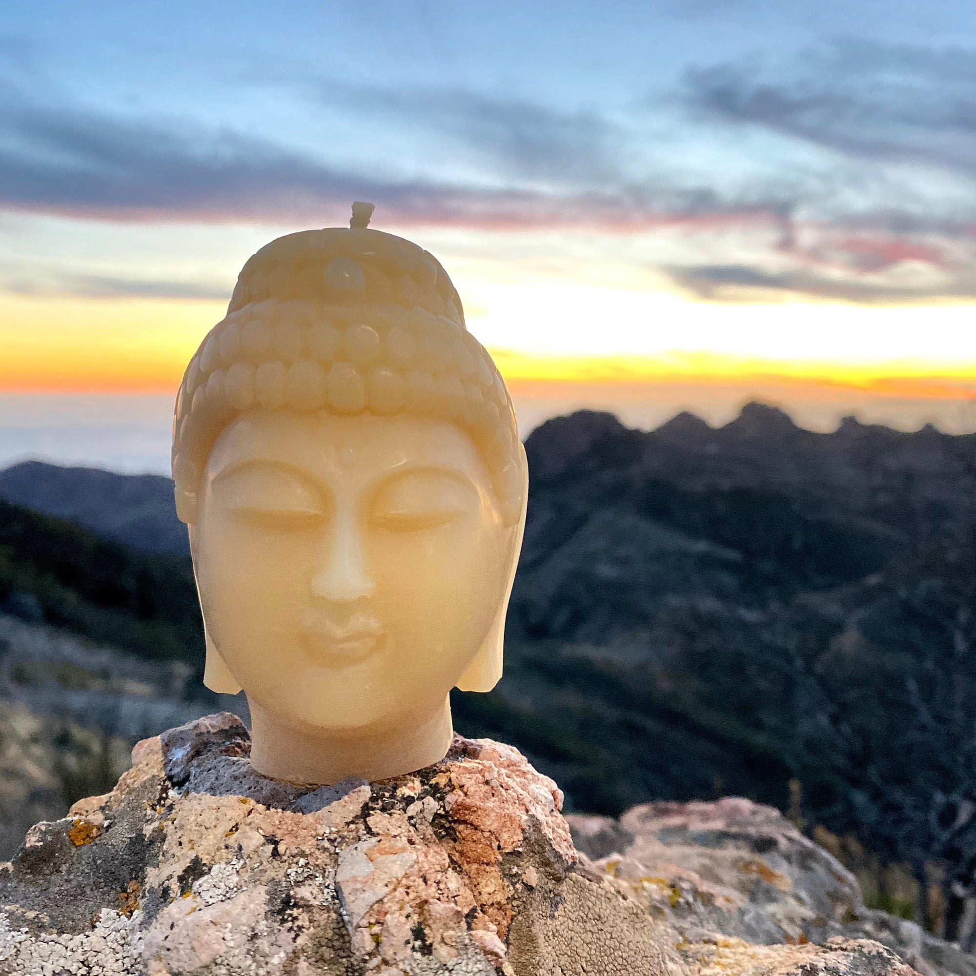 Buddha Candle - White Beeswax