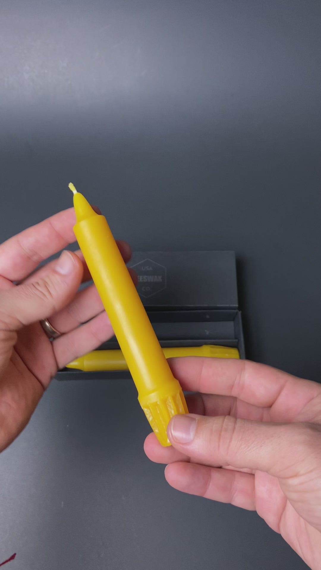 6 Inch Colonial Tapers - Yellow Beeswax